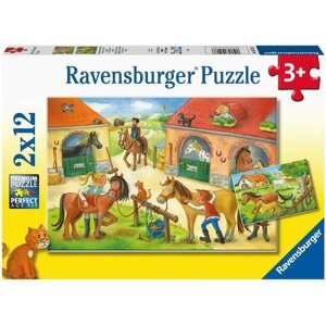 Puzzle Ravensburger Puzzle 051786 Boldog nap a farmon 2x12 db