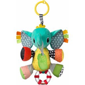 Babakocsira rögzíthető játék Lógó elefánt aktivitásokkal