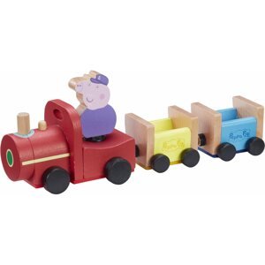 Figura szett Peppa Malac fa vonat +  nagypapa figura