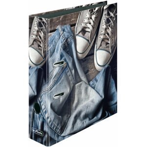 Dosszié HERLITZ A4 80 mm laminált Jeans Shoe