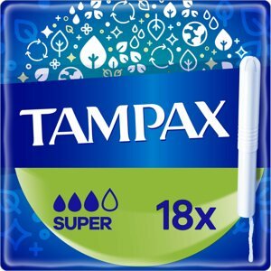 Tampon TAMPAX Super Tampon papír applikátorral 18 db