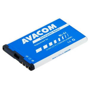 Mobiltelefon akkumulátor Avacom - Nokia 5230, 5800, X6 Li-Ion 3,7 V 1320 mAh ( pót BL-5J )