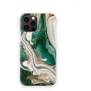 Telefon tok iDeal Of Sweden Fashion iPhone 12/12 Pro golden jade marble tok