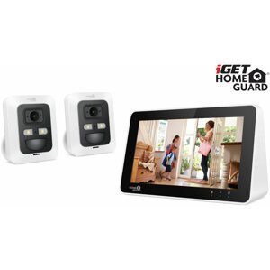 Kamerarendszer iGET HOMEGUARD HGNVK89302 Wire-Free Day/Night Wi-Fi 8CH NVR 7"LCD + 2× FullHD Camera with Audio and