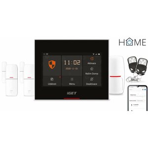 Biztonsági rendszer iGET HOME Alarm X5 - Intelligens Wi-Fi biztonsági rendszer érintős LCD-vel, iGET HOME alkalmazás, sz
