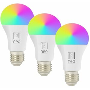 LED izzó Immax NEO LITE E27 11W színes és fehér, dimmelhető, WiFi, 3 darab