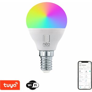 LED žárovka Immax NEO LITE Smart žárovka LED E14 6W RGB+CCT barevná a bílá, stmívatelná, WiFi, P45