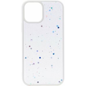 Telefon tok iWill Clear Glitter Star Phone Case az iPhone 13 készülékhez White