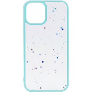 Telefon tok iWill Clear Glitter Star Phone Case az iPhone 13 készülékhez Blue