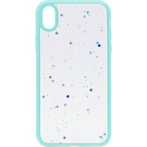 Telefon tok iWill Clear Glitter Star Phone Case az iPhone XR készülékhez Blue