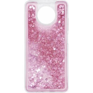 Telefon tok iWill Glitter Liquid Heart Xiaomi Redmi Note 9T 5G rózsaszín tok