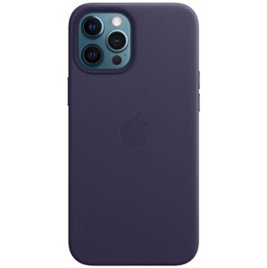 Telefon tok Apple iPhone 12 Pro Max mély ibolya bőr MagSafe tok