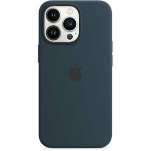 Telefon tok Apple iPhone 13 Pro mélytengeri kék szilikon MagSafe tok