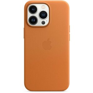 Telefon tok Apple iPhone 13 Pro aranybarna bőr MagSafe tok