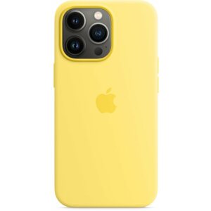 Telefon tok Apple MagSafe-rögzítésű iPhone 13 Pro-szilikontok - halvány citromsárga