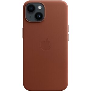 Telefon tok Apple iPhone 14 bőr tok MagSafe téglavörös