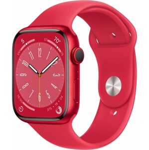 Okosóra Apple Watch Series 8 45mm Cellular Piros alumínium piros sportszíjjal