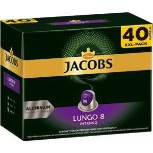 Kávékapszula Jacobs Lungo 8-as intenzitás, 40 db kapszula Nespresso®-hoz*
