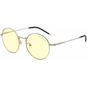 Monitor szemüveg GUNNAR Ellipse Silver, borostyán színű üveg