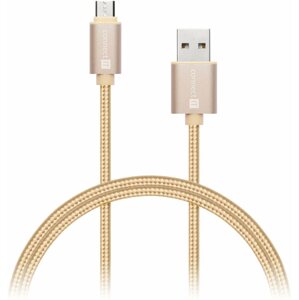Adatkábel CONNECT IT Wirez Premium micro USB adatkábel, 1 m, arany