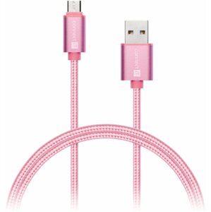 Adatkábel CONNECT IT Wirez Premium micro USB, 1 m, pink