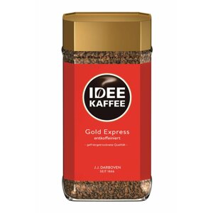 Kávé IDEE KAFFEE Gold Express koffeinmentes instant kávé, üveges, 200g
