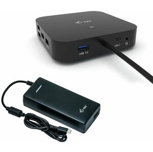Dokkoló állomás i-tec USB-C Dual Display Docking Station, Power Delivery 100 W + i-tec Universal Charger 112 W