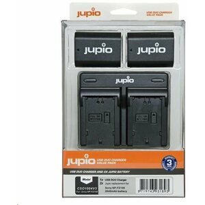 Fényképezőgép akkumulátor Jupio 2x NP-FZ100 - 2040 mAh + töltő Sony fényképezőgépekhez