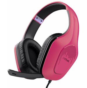 Gamer fejhallgató Trust GXT415P ZIROX HEADSET rózsaszín