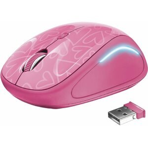 Egér Trust Yvi FX Wireless Mouse - pink