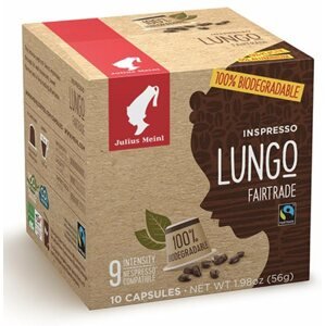 Kávékapszula Julius Meinl Nespresso Lungo Fairtrade Komposztálható kapszulák (10x 5,6 g/box)