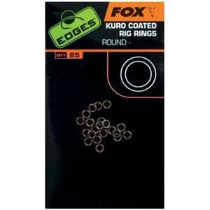 Gyűrű FOX Edges Kuro Coated Rig Rings, s=2,5mm, 25 db gyűrű