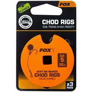 Horogelőke FOX Standard Chod Rigs Barbed méret 5 30 lb 3 db