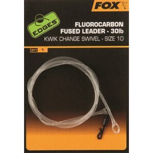 Horogelőke FOX Fluorocarbon Fused Leader 30lb + Kwik Change Swivel Méret 10
