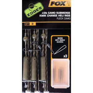 Végszerelék FOX Camo Submerge Heli Rigs Kwik Change Kit 40lb 3db