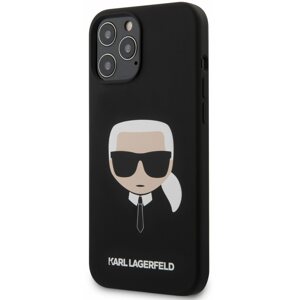 Telefon tok Karl Lagerfeld Head Apple iPhone 12 Pro Max fekete tok
