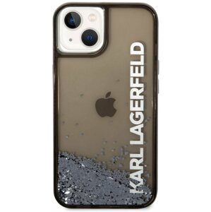 Telefon tok Karl Lagerfeld Translucent Liquid Glitter Hátlap iPhone 14 Plus készülékhez Black