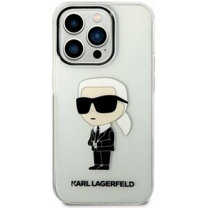 Telefon tok Karl Lagerfeld IML Ikonik NFT iPhone 14 Pro Max átlátszó hátlap tok