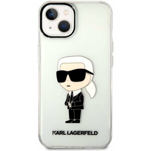 Telefon tok Karl Lagerfeld IML IML Ikonik NFT hátlap iPhone 14 Plus Transparent készülékhez