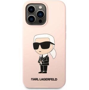 Telefon tok Karl Lagerfeld Liquid Silicone Ikonik NFT iPhone 13 Pro rózsaszín hátlap tok