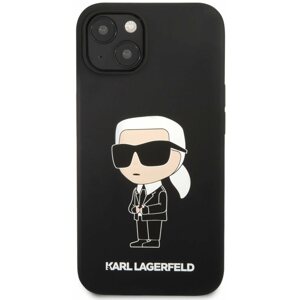 Telefon tok Karl Lagerfeld Liquid Silicone Ikonik NFT hátlap iPhone 13 Black készülékhez