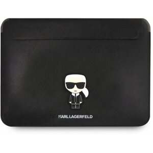 Laptop tok Karl Lagerfeld Saffiano Ikonik Computer Sleeve 13/14" Black