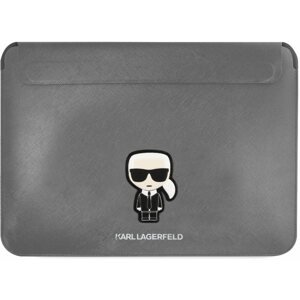 Laptop tok Karl Lagerfeld Saffiano Ikonik Computer Sleeve 13/14" Silver