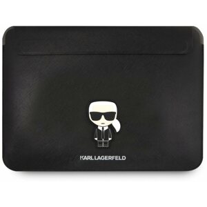 Laptop tok Karl Lagerfeld Saffiano Ikonik Computer Sleeve 16" Black