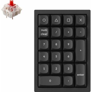 Numerikus billentyűzet Keychron QMK Q0 Hot-Swappable Number Pad RGB Gateron G Pro Red Switch Mechanical - Black Version