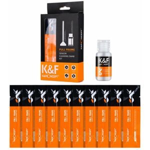 Szett K&F Concept Fullframe Sensor Cleaning Set (10 törlőkendő + 20 ml tisztítóoldat)