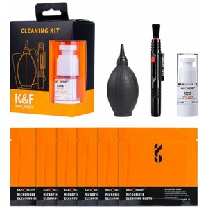 Szett K&F Concept 4 az 1-ben Cleaning Kit (1x tisztító toll + 1x pumpa + 6x törlőkendő + 1x tisztító oldat)