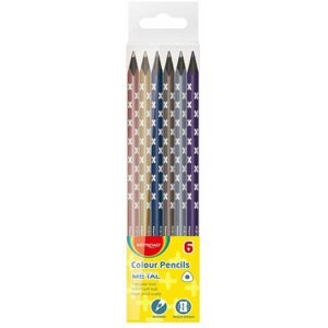 Színes ceruza KEYROAD Metal háromszög 6 színű