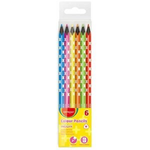 Színes ceruza KEYROAD Neon háromszög 6 szín