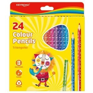Színes ceruza KEYROAD háromszög 24 színű